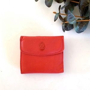 Buxton Cherry Red Leather Fold Wallet